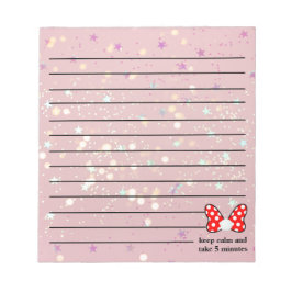 Red polka dots vibrant Ribbon Notizblock