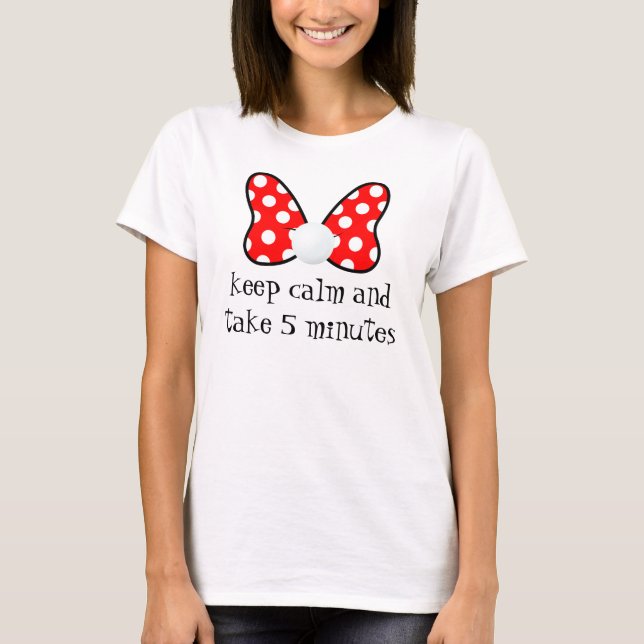 Red polka dots vibrant Ribbon T-Shirt (Vorderseite)