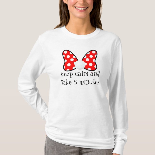 Red polka dots vibrant Ribbon T-Shirt (Vorderseite)