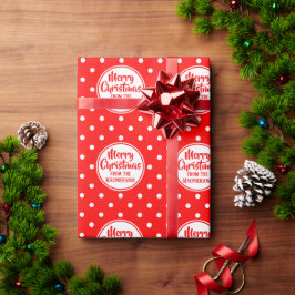Red Polka Dots Weihnachtswrapping Paper Geschenkpapier
