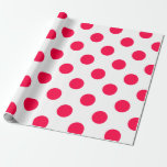 Red Polka Dots White Christmas Vintag Template Geschenkpapier<br><div class="desc">Red Polka Dots White Christmas Vintag Template Elegant Matte Wrapping Paper.</div>