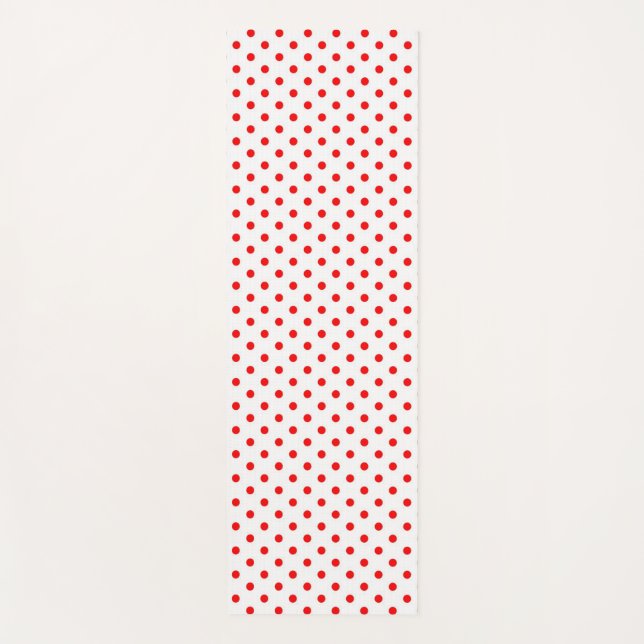 Red Polka Dots Yogamatte (Vorderseite)