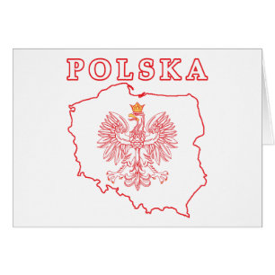 Red Polska Karte mit Adler
