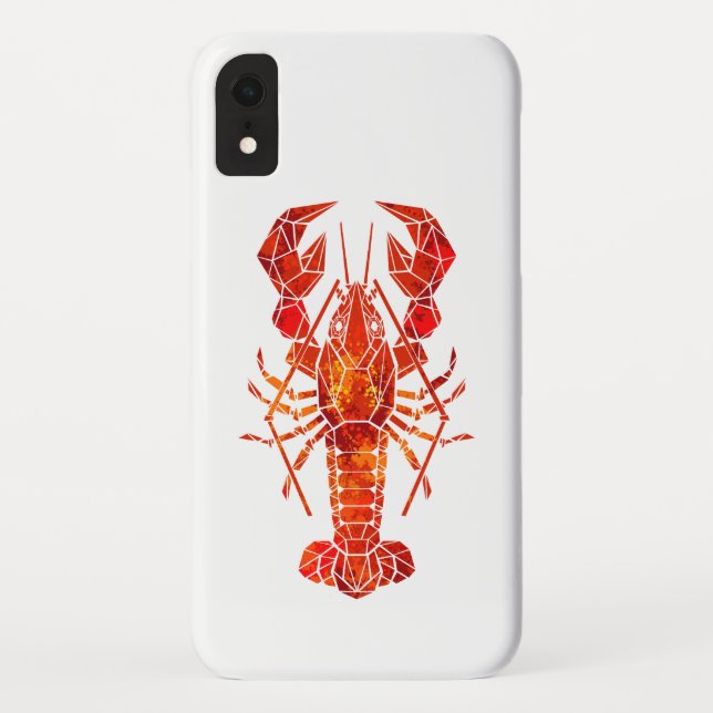 Red polygonal lobster Case-Mate iPhone hülle (Rückseite)