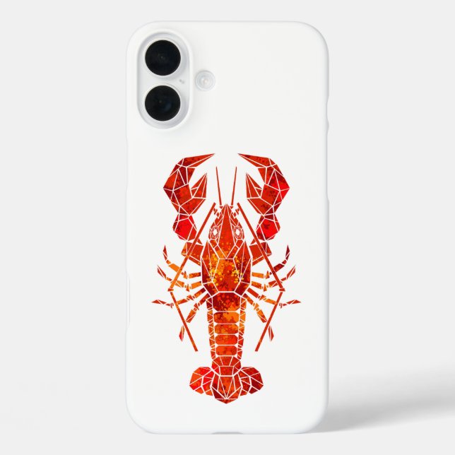 Red polygonal lobster Case-Mate iPhone hülle (Rückseite)