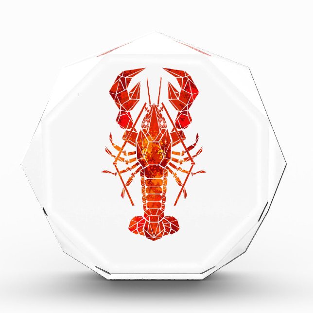 Red polygonal lobster fotoblock (Vorderseite)