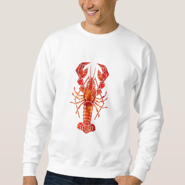 Red polygonal lobster sweatshirt (Vorderseite)