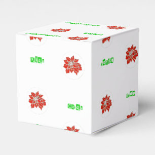 Red Ponsettia Blume Geschenkboxen Geschenkschachtel