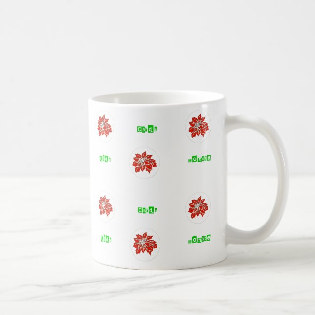 Red Ponsettia Blume Tee und Kaffee Tasse (Rechts)