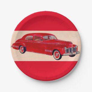 Red Pontiac Torpedo Pappteller