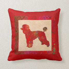 Red Poodle Kissen