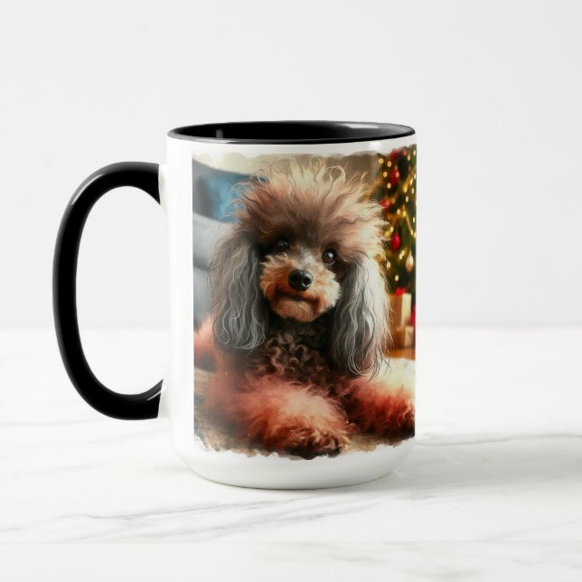 Red Poodle Weihnachtscoffee Tasse Cup (Links)