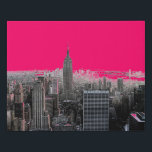 Red Pop Art New York City Künstlicher Leinwanddruck<br><div class="desc">Red - Black & White New York City - Manhattan Wolkenkratzer Digital Art Image</div>