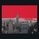 Red Pop Art New York City Manhattan Künstlicher Leinwanddruck<br><div class="desc">Red - Black & White New York City - Manhattan Wolkenkratzer Digital Art Image</div>