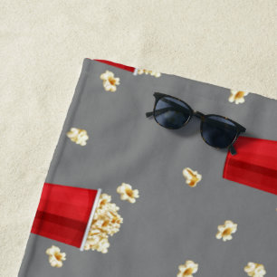 Red Popcorn Eckets Movie Snack Fernsehfilm Strandtuch