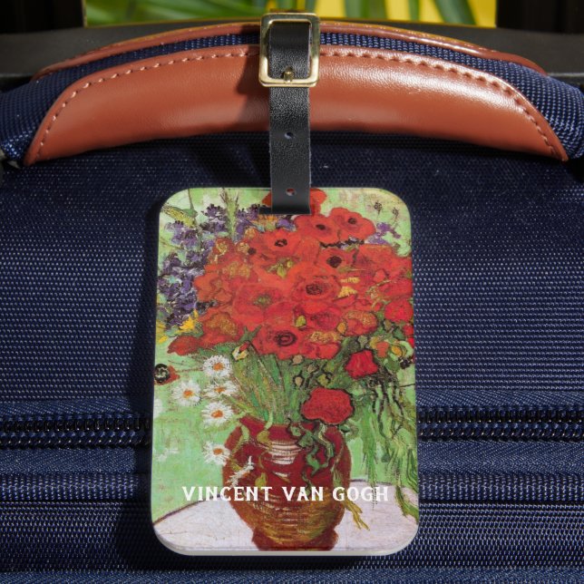 Red Poppies and Daisies von Vincent van Gogh Gepäckanhänger (Vorderseite Insitu 2)