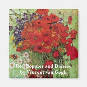 Red Poppies and Daisies von Vincent van Gogh Magnet