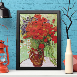 Red Poppies and Daisies von Vincent van Gogh Poster