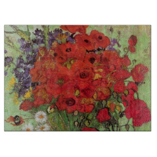 Red Poppies and Daisies von Vincent van Gogh Schneidebrett