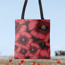Red Poppies Art Pattern Moderne Blumenkähne