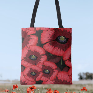 Red Poppies Art Pattern Moderne Blumenkähne