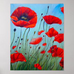 Red Poppies Art Poster