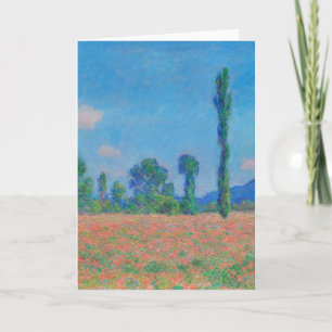 Red Poppies Blue Sky by Monet - Mohnfeld Karte