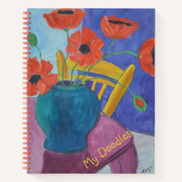 Red Poppies Doodle Book Notizbuch