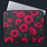 Red Poppies Laptopschutzhülle<br><div class="desc">Mohnfarben, handbemalt in Fotoshop, nahtlos.</div>