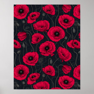 Red Poppies Poster