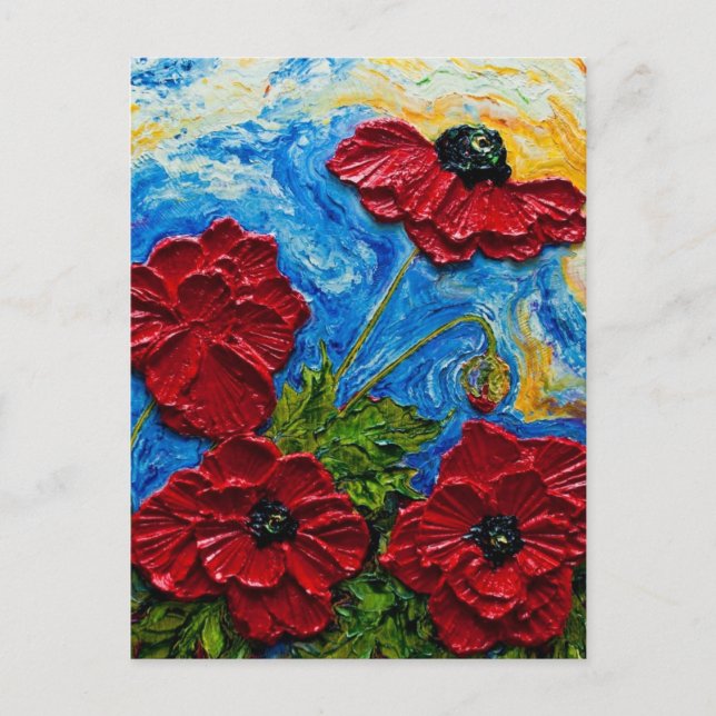 Red Poppies Postkarte (Vorderseite)