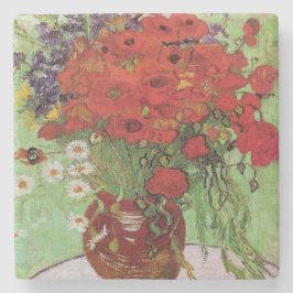Red Poppies und Daisies von Vincent Van Gogh Steinuntersetzer