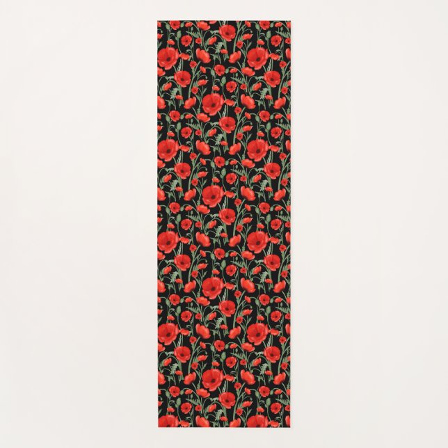 Red Poppies Yogamatte (Vorderseite)