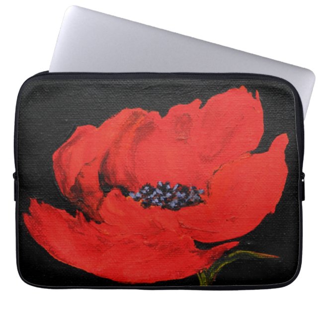 Red Poppy Art Laptopschutzhülle (Vorderseite)
