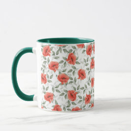 Red Poppy Blume Design Tasse