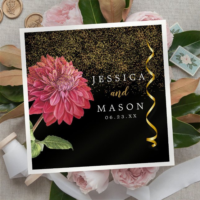 Red Poppy Blume Hochzeitcocktail Napkins Serviette (Von Creator hochgeladen)