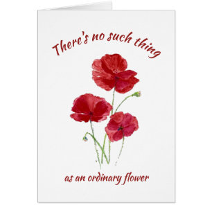 Red Poppy Blume No Ordinary Friend Birthday