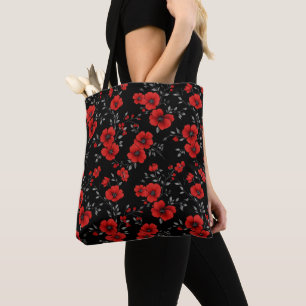 Red Poppy Blume Pattern