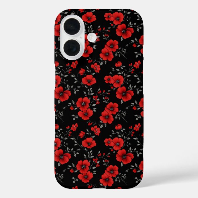 Red Poppy Blume Pattern Case-Mate iPhone Hülle (Rückseite)