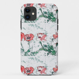 Red Poppy Blume Poppies Sketch Case-Mate iPhone Hülle