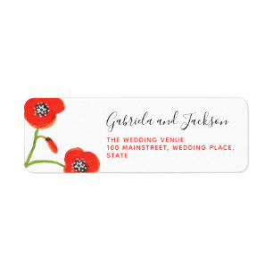 Red Poppy Blume Wedding
