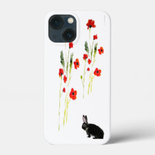 Red Poppy Bunny Rabbit Floral Case-Mate iPhone Hülle