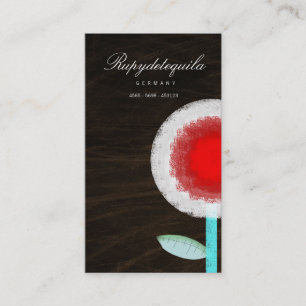 Red Poppy Business Card Visitenkarte