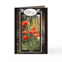 Red Poppy Feilds Monogram Blume Danke