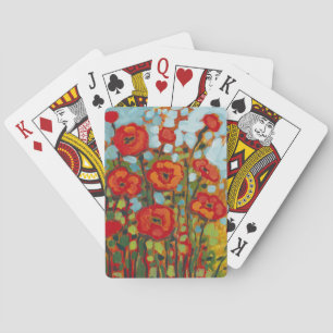 Red Poppy Field Playing Cards Spielkarten