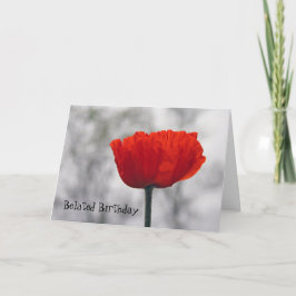 Red Poppy Geburtstagswish Falten Grußkarte Karte