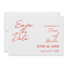 Red Poppy Hochzeitkarte Save the Date