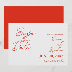 Red Poppy Hochzeitkarte Save the Date