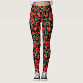 Red Poppy Leggings