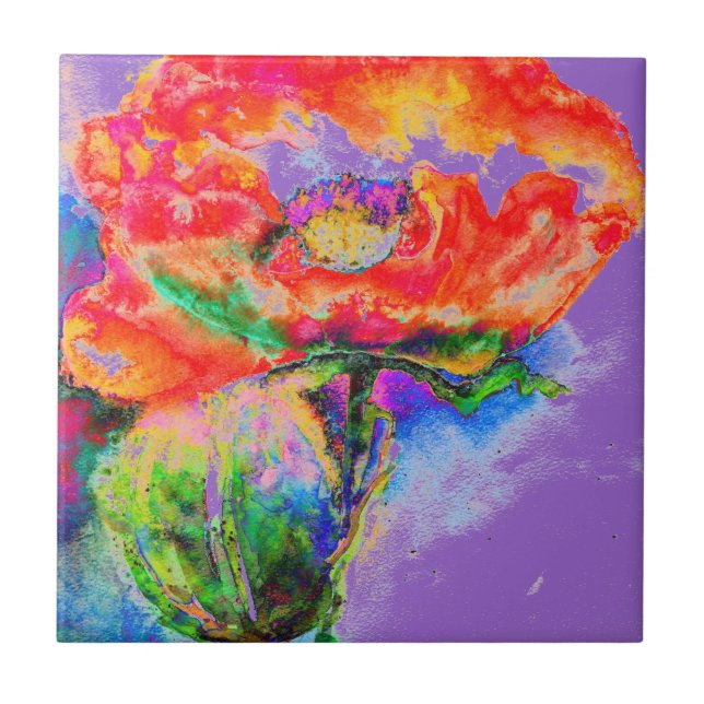 Red Poppy - lila Fliese (Vorderseite)